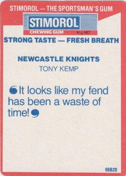 1990 Stimorol NRL #90 Tony Kemp Back